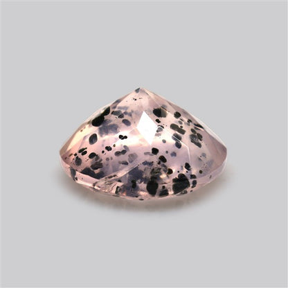 Diopside in Rose Quartz Faceted Fine Gemstone