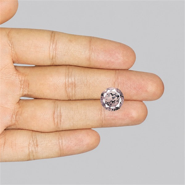 Diopside in Rose Quartz Faceted Fine Gemstone