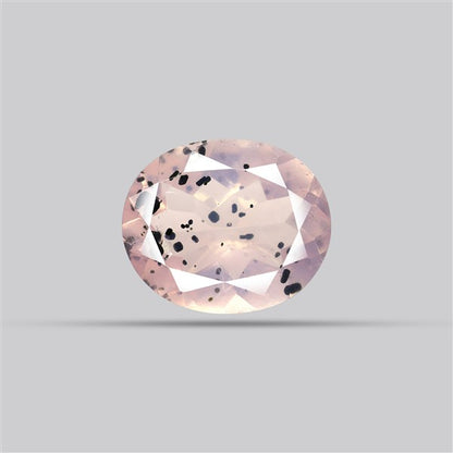 Diopside in Rose Quartz Faceted Fine Gemstone