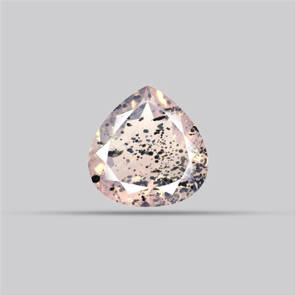 Diopside in Rose Quartz Faceted Fine Gemstone