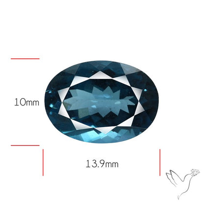 AAA London Blue Topaz Faceted Fine Gemstone