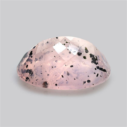 Diopside in Rose Quartz Faceted Fine Gemstone