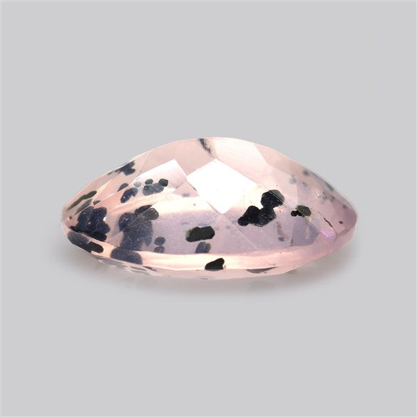 Diopside in Rose Quartz Faceted Fine Gemstone