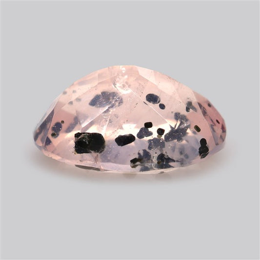 Diopside in Rose Quartz Faceted Fine Gemstone