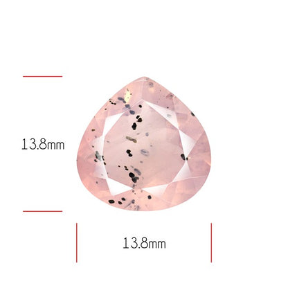 Diopside in Rose Quartz Faceted Fine Gemstone