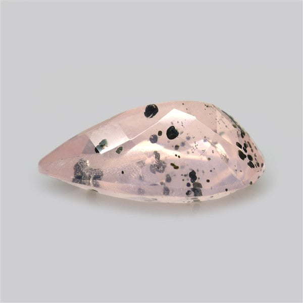 Diopside in Rose Quartz Faceted Fine Gemstone