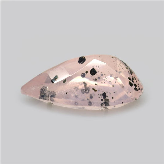 Diopside in Rose Quartz Faceted Fine Gemstone