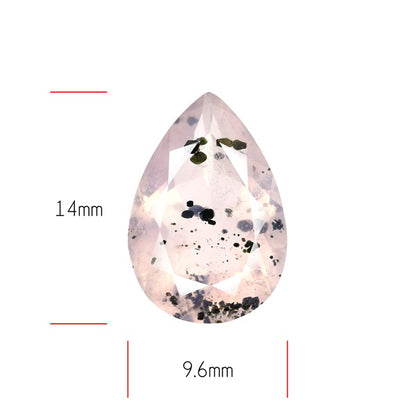 Diopside in Rose Quartz Faceted Fine Gemstone