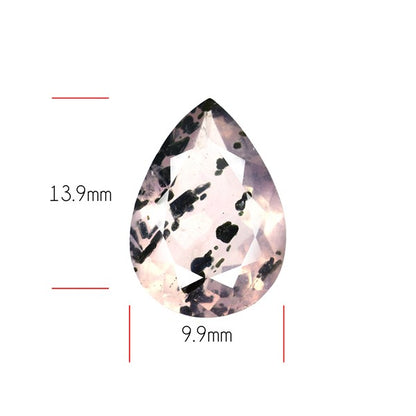 Diopside in Rose Quartz Faceted Fine Gemstone