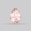 Diopside in Rose Quartz Faceted Fine Gemstone