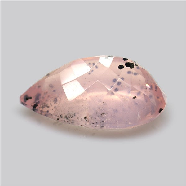 Diopside in Rose Quartz Faceted Fine Gemstone