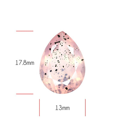 Diopside in Rose Quartz Faceted Fine Gemstone