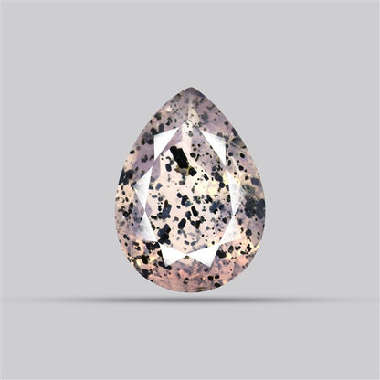 Diopside in Rose Quartz Faceted Fine Gemstone