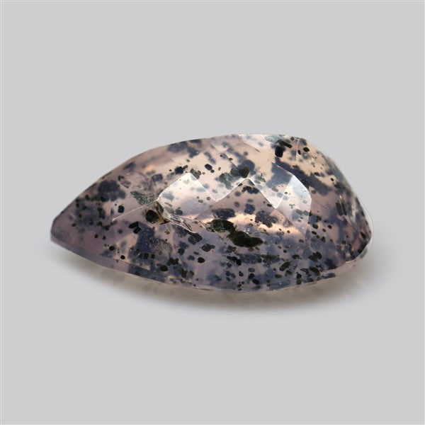 Diopside in Rose Quartz Faceted Fine Gemstone