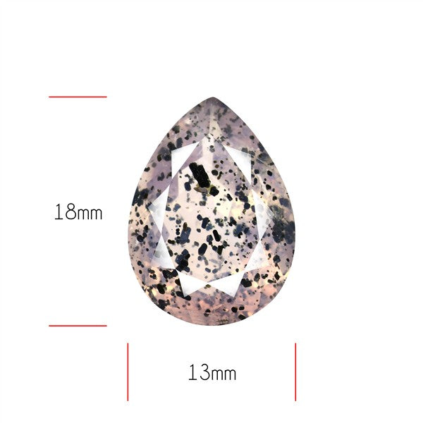 Diopside in Rose Quartz Faceted Fine Gemstone