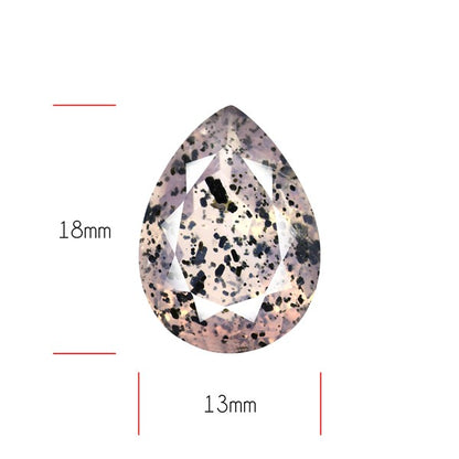 Diopside in Rose Quartz Faceted Fine Gemstone
