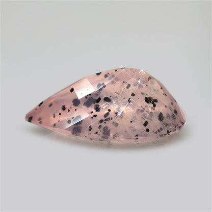 Diopside in Rose Quartz Faceted Fine Gemstone