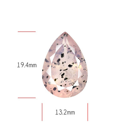 Diopside in Rose Quartz Faceted Fine Gemstone
