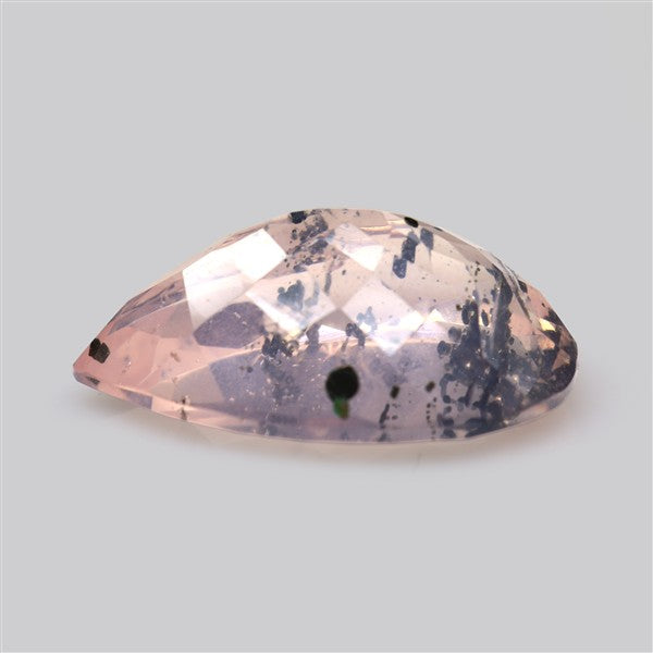 Diopside in Rose Quartz Faceted Fine Gemstone