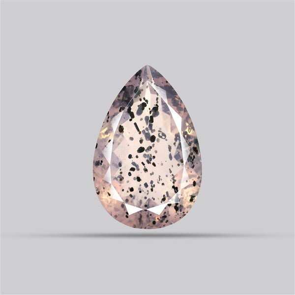Diopside in Rose Quartz Faceted Fine Gemstone