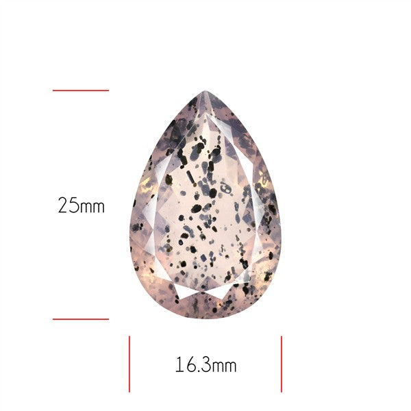 Diopside in Rose Quartz Faceted Fine Gemstone