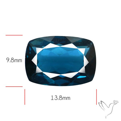 AAA London Blue Topaz Faceted Fine Gemstone