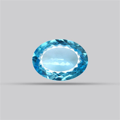 Large Swiss Blue Topaz Faceted Fine Gemstone