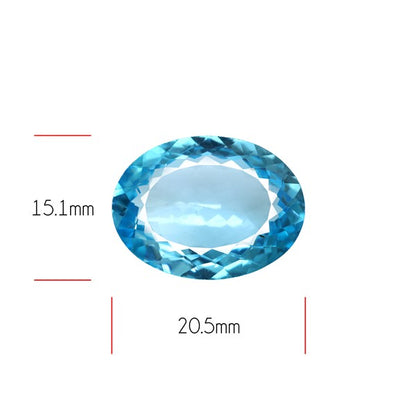 Large Swiss Blue Topaz Faceted Fine Gemstone
