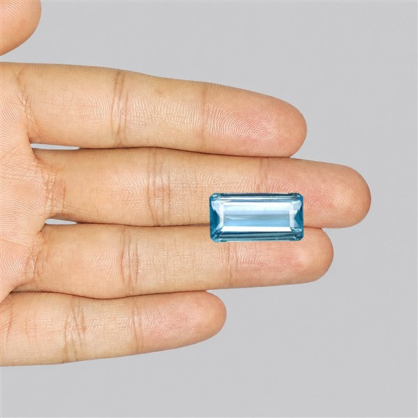 Large Swiss Blue Topaz Faceted Fine Gemstone