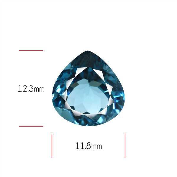 Faceted London Blue Topaz Fine Gemstone