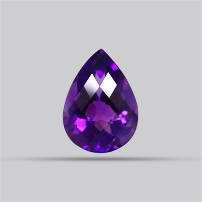 Checkerboard Cut Amethyst Faceted Fine Gemstone