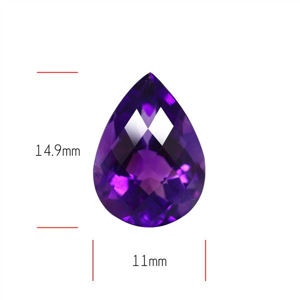 Checkerboard Cut Amethyst Faceted Fine Gemstone