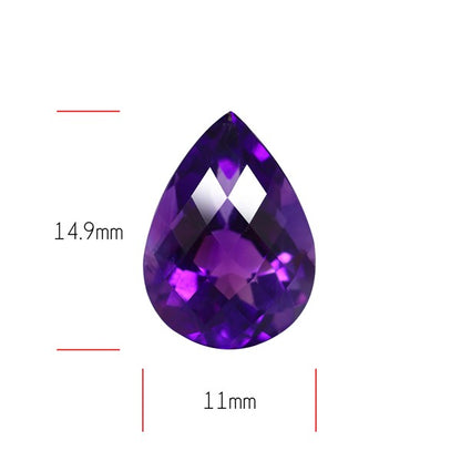 Checkerboard Cut Amethyst Faceted Fine Gemstone