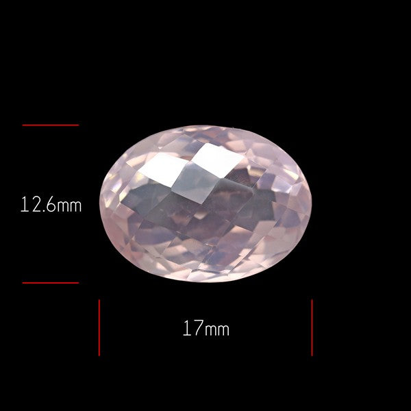 Brazillian Rose Quartz Checker Cut Faceted Fine Gemstone