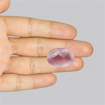 Brazillian Rose Quartz Checker Cut Faceted Fine Gemstone