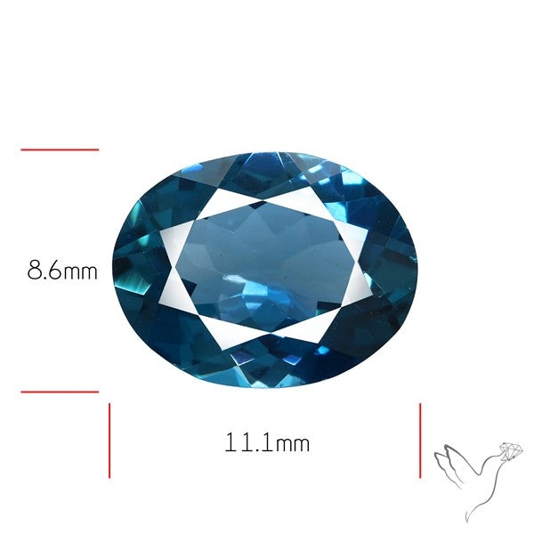 AAA London Blue Topaz Faceted Fine Gemstone