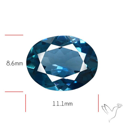 AAA London Blue Topaz Faceted Fine Gemstone