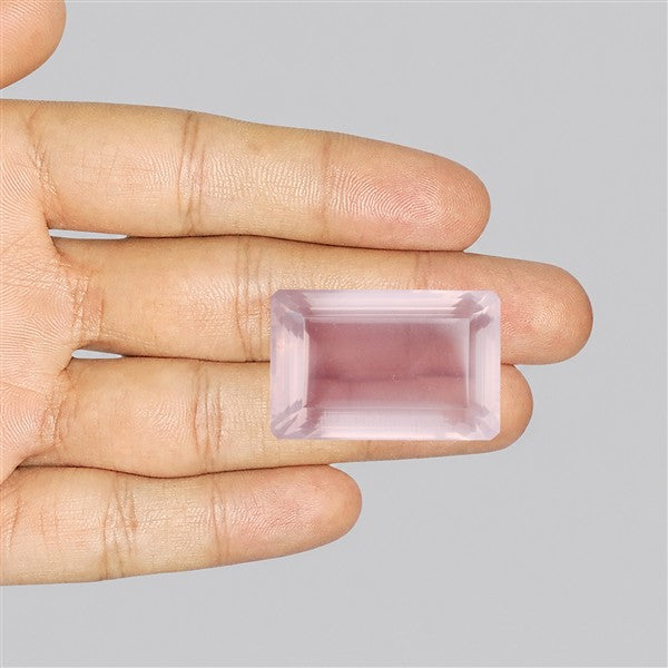 Brazillian Rose Quartz Large Faceted Fine Gemstone