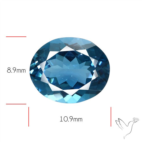 AAA London Blue Topaz Faceted Fine Gemstone