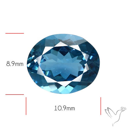 AAA London Blue Topaz Faceted Fine Gemstone