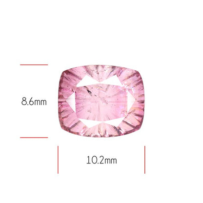 Pink Tourmaline Intaglio Reverse Carving Faceted Fine Gemstone