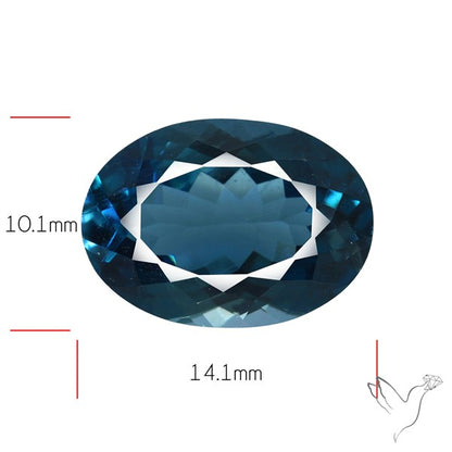 AAA London Blue Topaz Faceted Fine Gemstone
