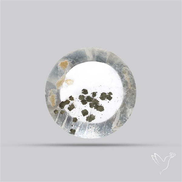Rare Pyrite Included Quartz Cabochon