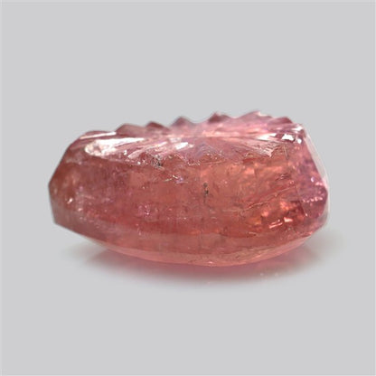 Pink Tourmaline Intaglio Reverse Carving Faceted Fine Gemstone