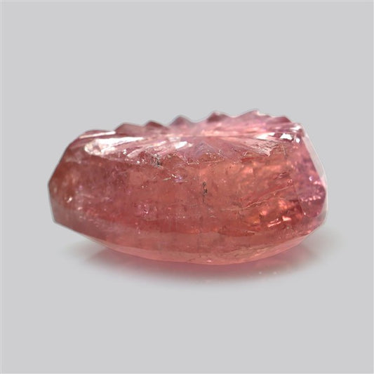 Pink Tourmaline Intaglio Reverse Carving Faceted Fine Gemstone