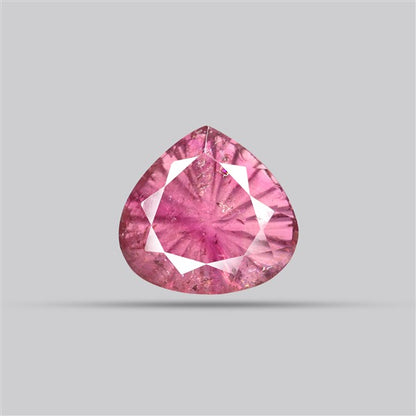 Pink Tourmaline Intaglio Reverse Carving Faceted Fine Gemstone