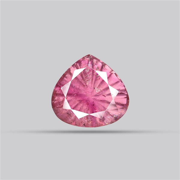 Pink Tourmaline Intaglio Reverse Carving Faceted Fine Gemstone