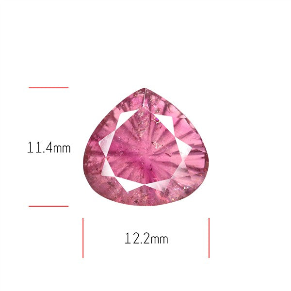 Pink Tourmaline Intaglio Reverse Carving Faceted Fine Gemstone