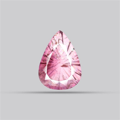 Pink Tourmaline Intaglio Reverse Carving Faceted Fine Gemstone