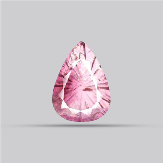 Pink Tourmaline Intaglio Reverse Carving Faceted Fine Gemstone